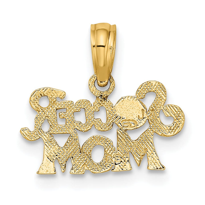 10K Yellow Gold Soccer MOM Charm, Large