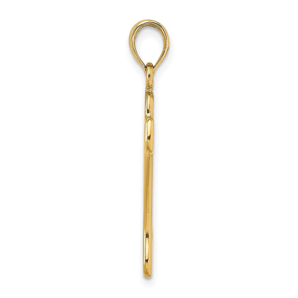 10K Yellow Gold Solid Cut-Out Polished Large Dog Bone Charm