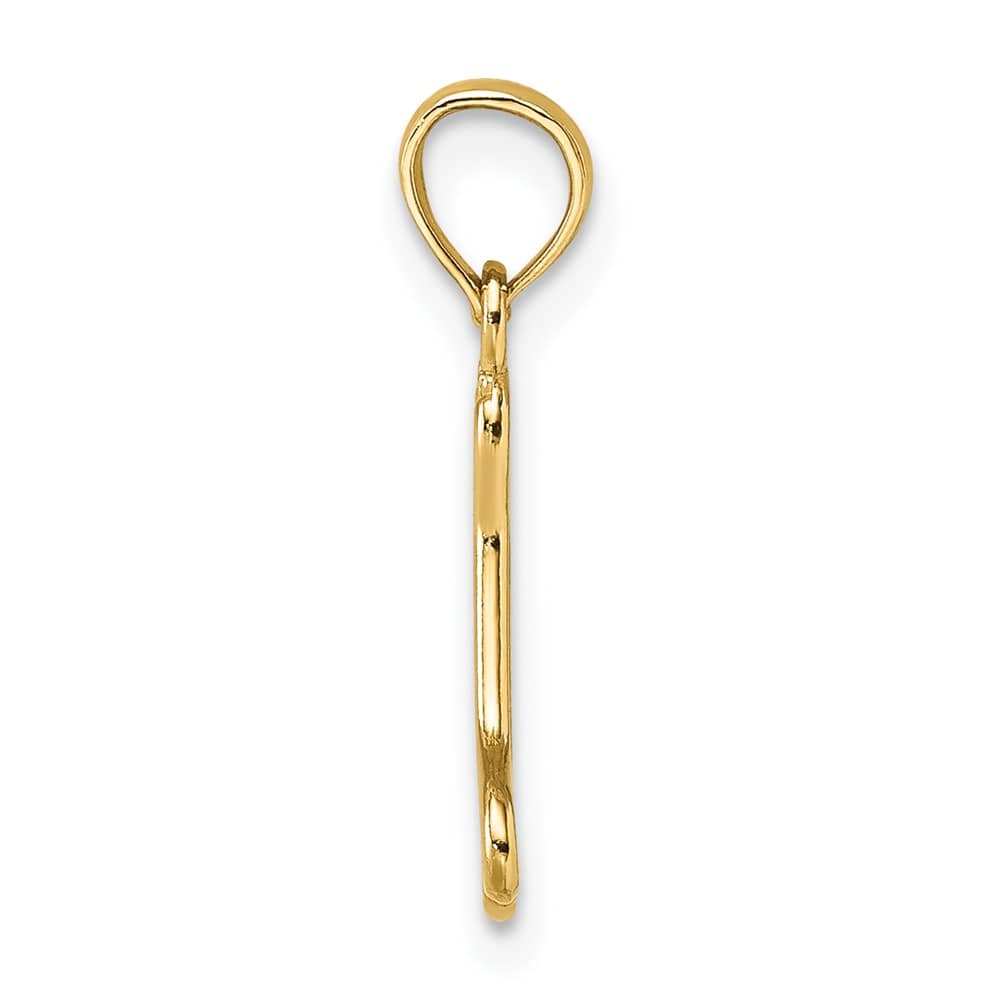 10K Yellow Gold Solid Cut-Out Polished Medium Dog Bone Charm