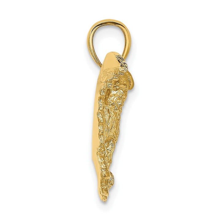 10K Yellow Gold Solid Extra Large Eagle with Wings Spread Charm