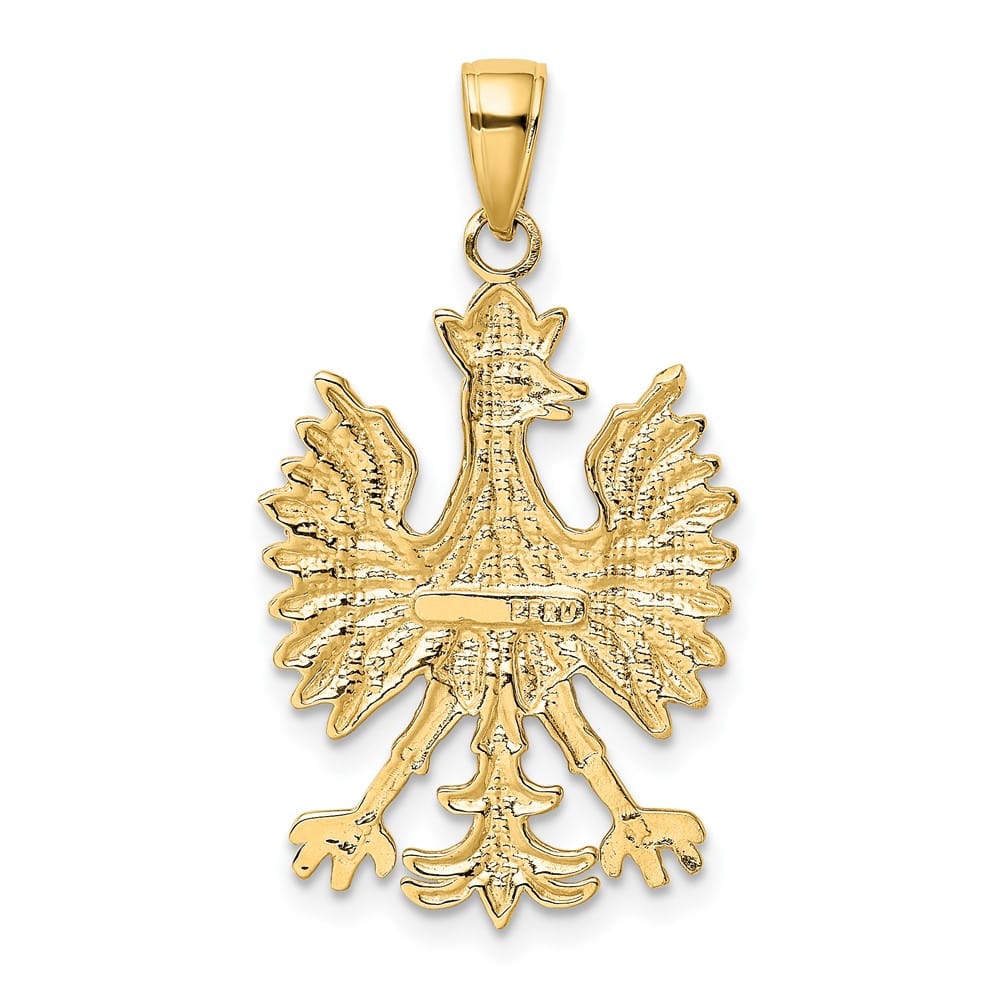 10K Yellow Gold Solid Extra Large Phoenix Mythological Bird Charm
