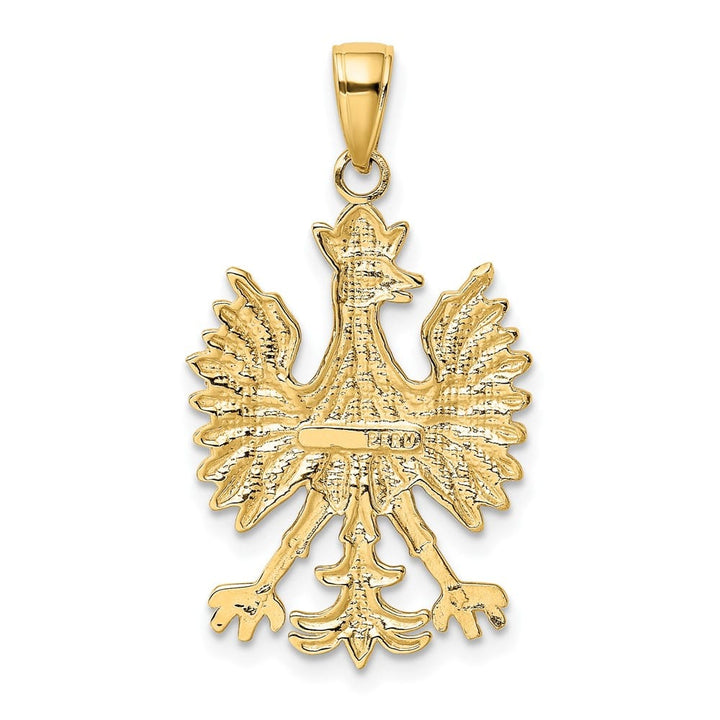 10K Yellow Gold Solid Extra Large Phoenix Mythological Bird Charm