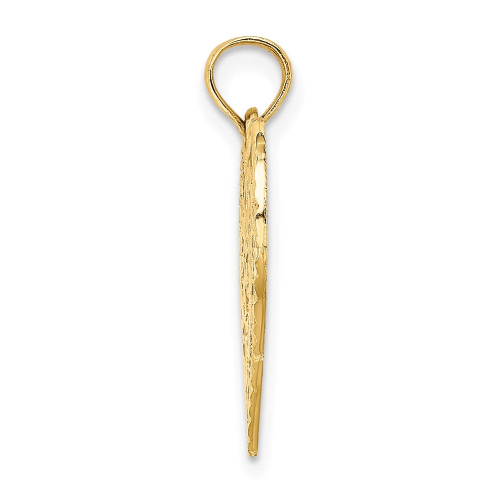 10K Yellow Gold Solid Extra Large Talking Happy Birthday Pendant