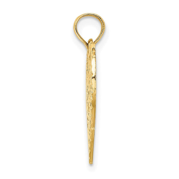 10K Yellow Gold Solid Extra Large Talking Happy Birthday Pendant