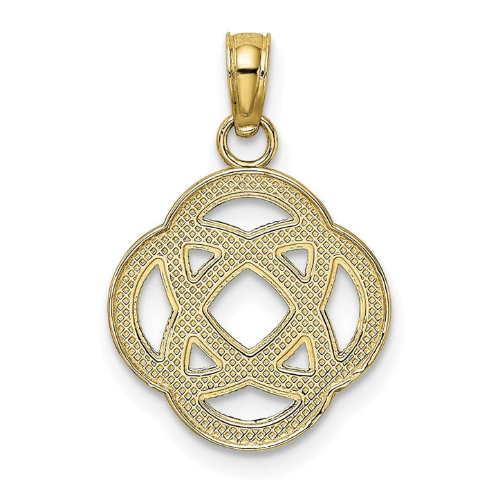 10K Yellow Gold Solid Medium Celtic Eternity Knot Circle Charm