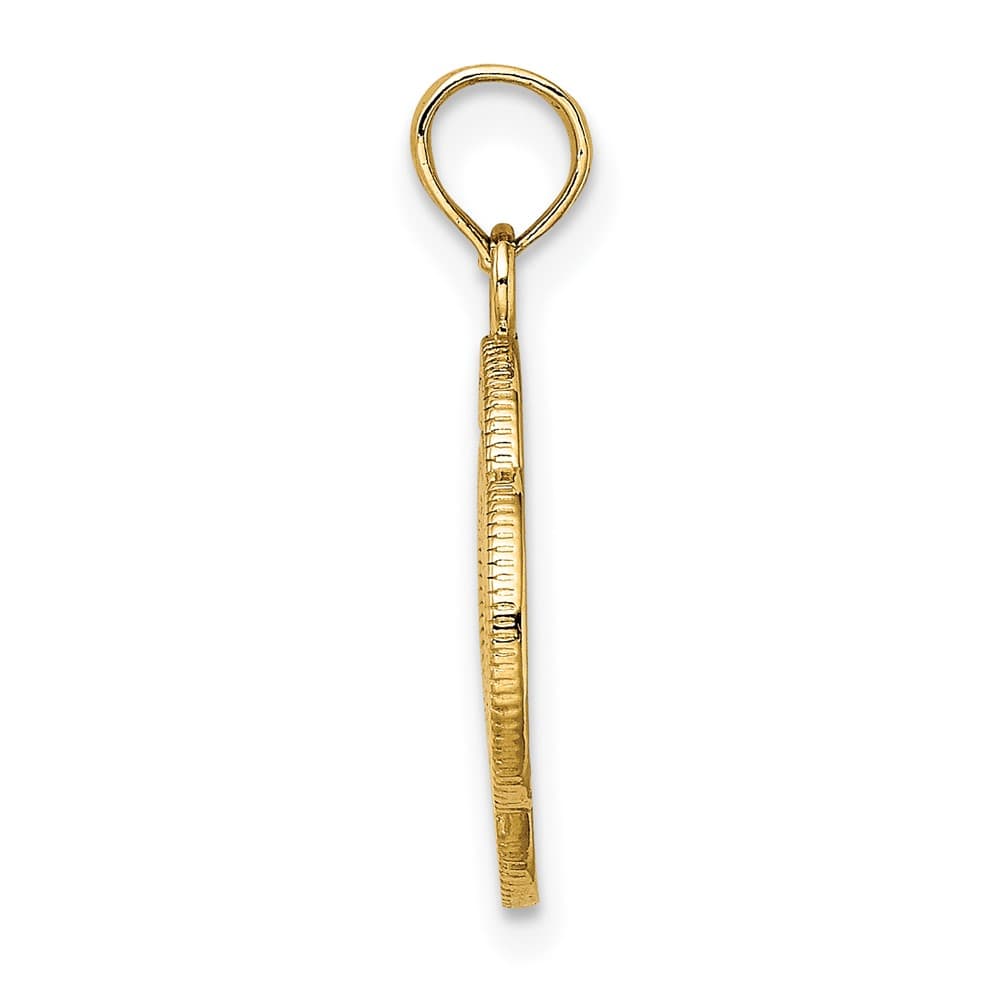 10K Yellow Gold Solid Medium Celtic Eternity Knot Circle Charm