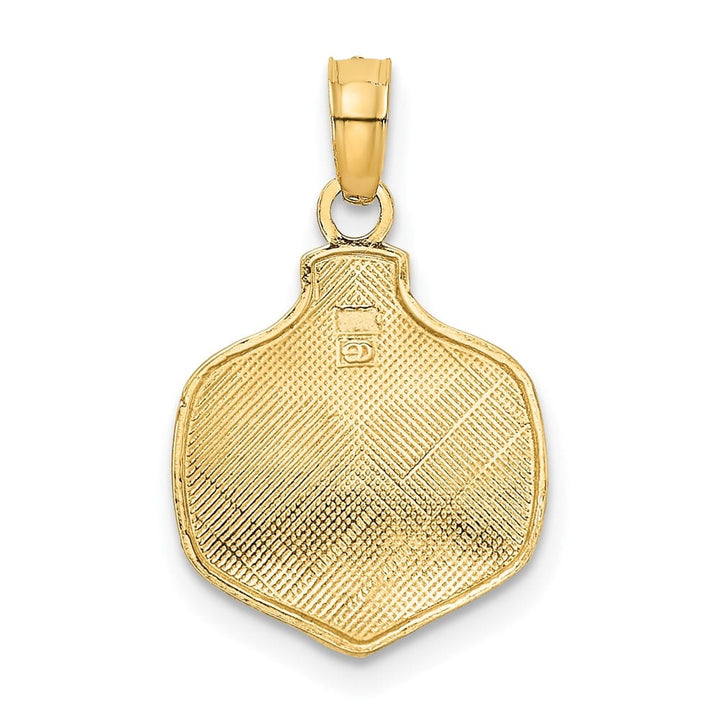10K Yellow Gold Solid Medium Our First Christmas Ornament Pendant