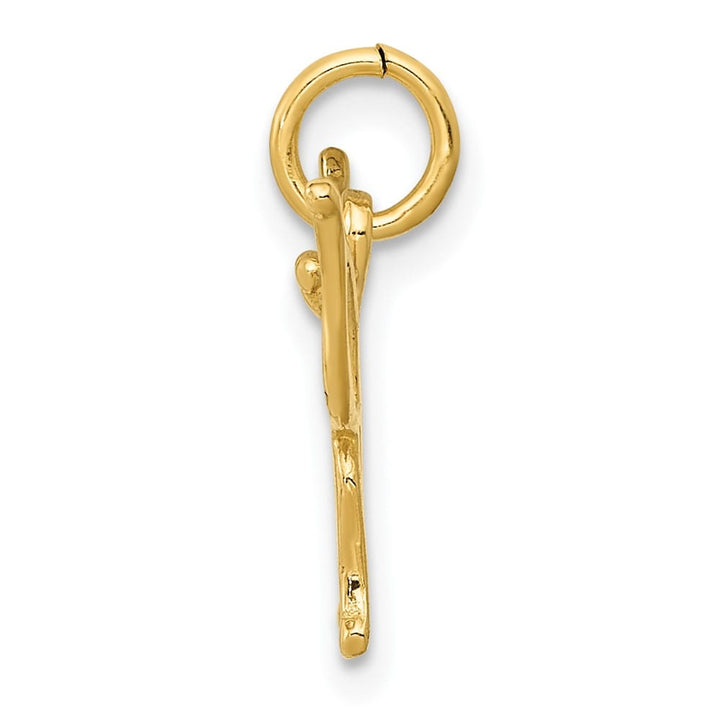 10K Yellow Gold Solid Polished Cut-out Medium Butterfly Charm