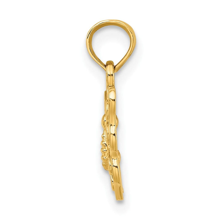 10K Yellow Gold Solid Polished Cut-Out Small Butterfly Charm