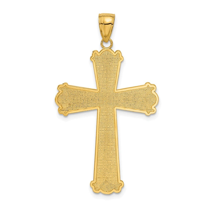 10K Yellow Gold Solid Polished D.C. Extra Large Latin Cross Pendant