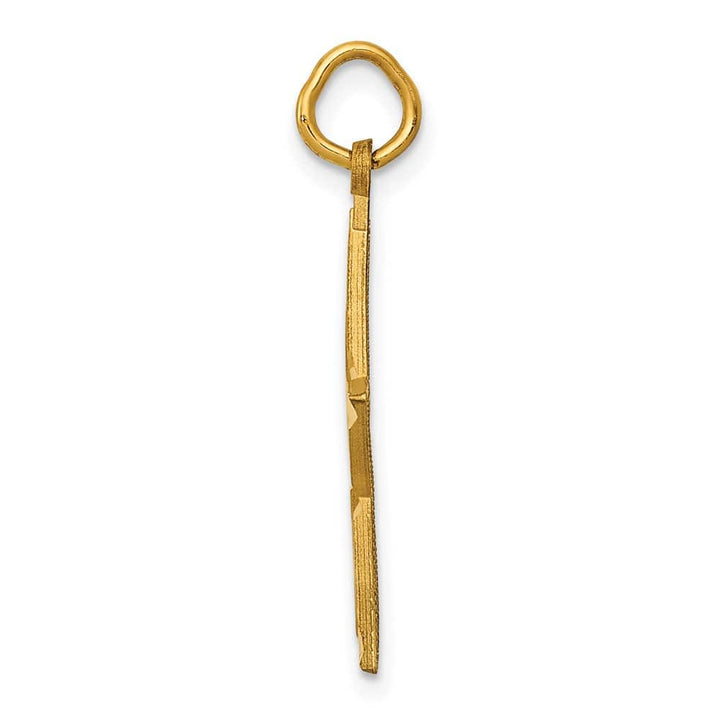 10K Yellow Gold Solid Polished D.C. Large Star Charm