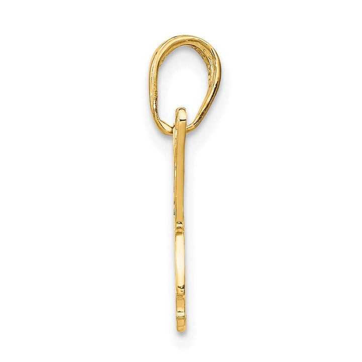 10K Yellow Gold Solid Polished Extra Large Butterfly Cut-out Pendant