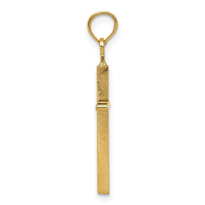 10K Yellow Gold Solid Polished Extra Large Latin Cross Pendant