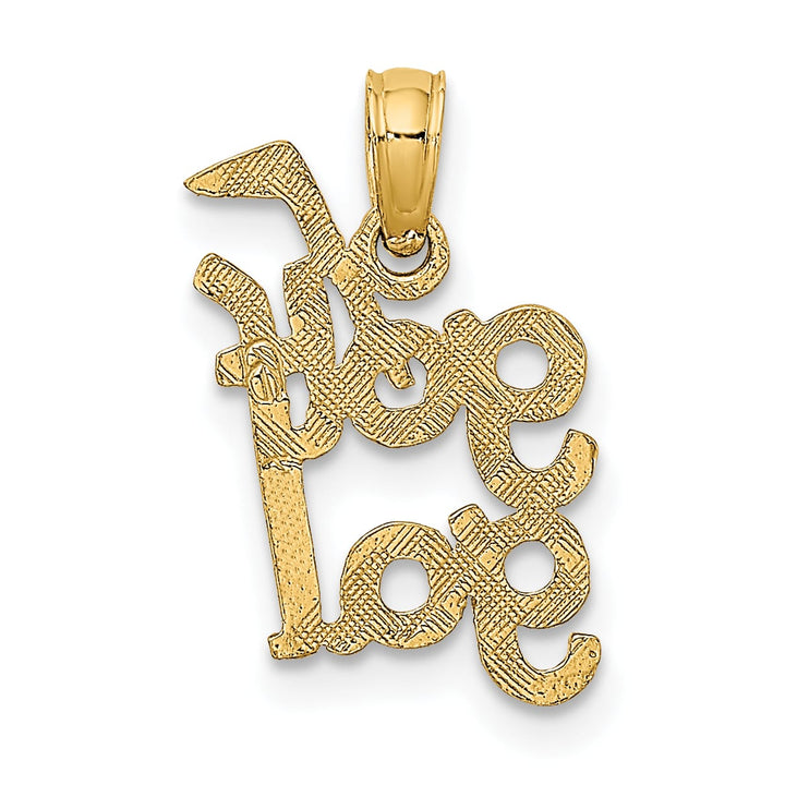 10K Yellow Gold Solid Polished Golf Gal Charm