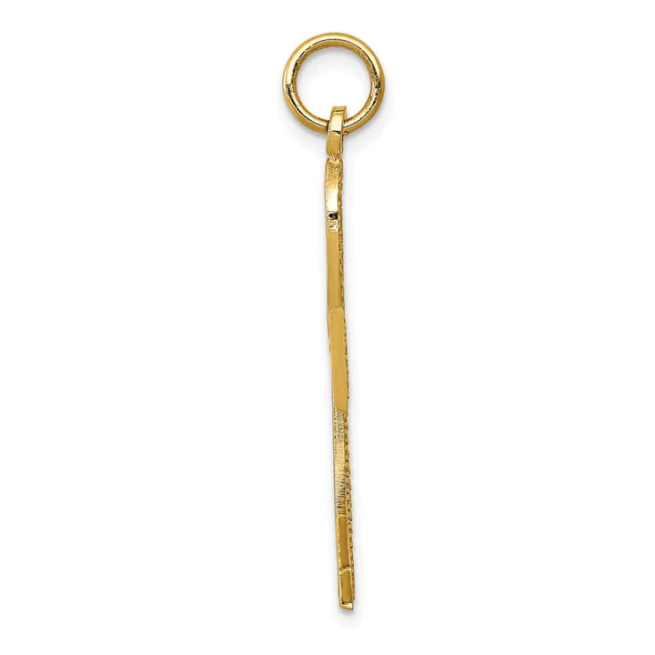 10K Yellow Gold Solid Polished Large Ankh Cross Charm