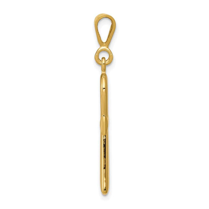 10K Yellow Gold Solid Polished Large Egyptian Ankh Cross Pendant