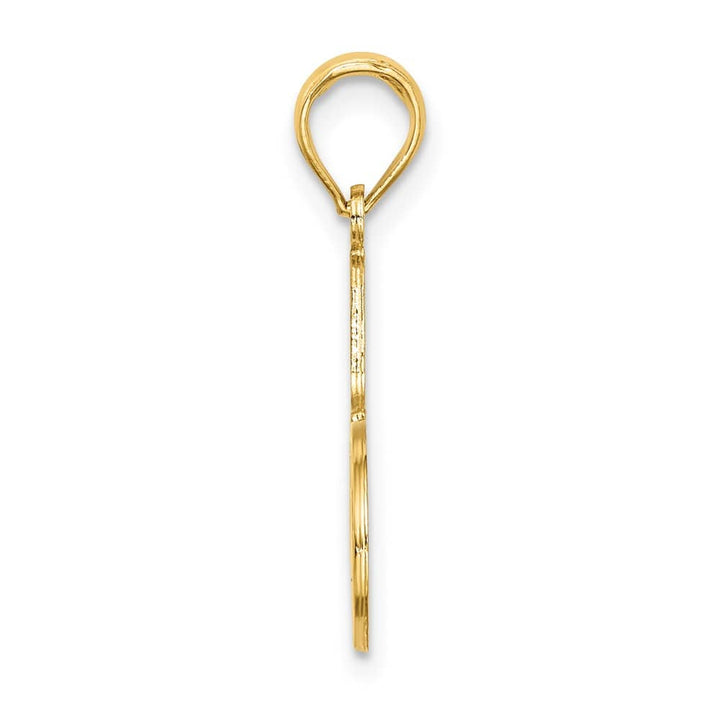 10K Yellow Gold Solid Polished Medium #1 Mother Pendant