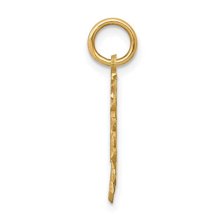 10K Yellow Gold Solid Polished Medium 21 in Heart Charm