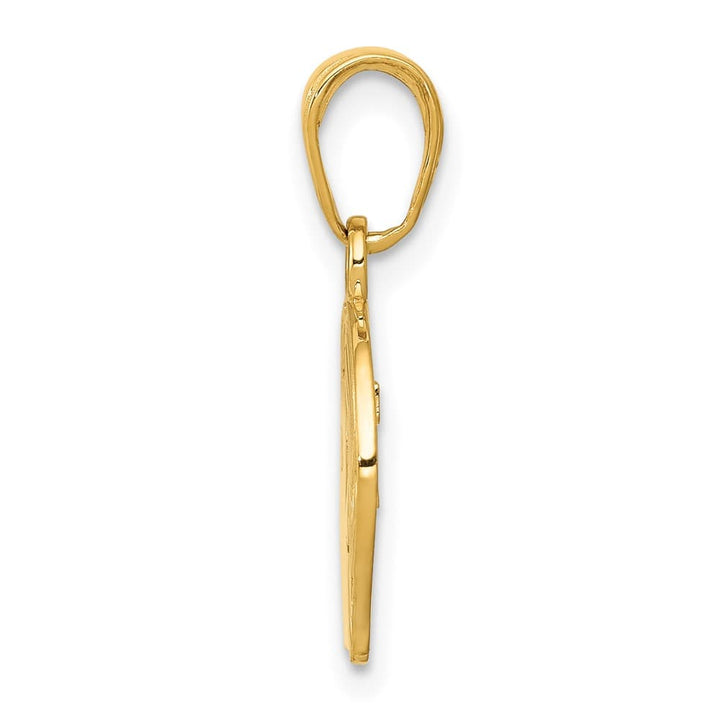 10K Yellow Gold Solid Polished Medium Boy Head Charm
