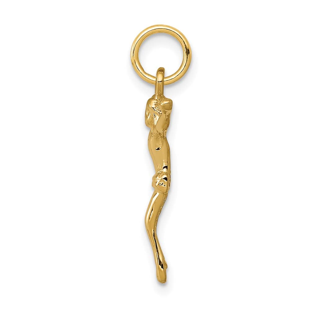 10K Yellow Gold Solid Polished Medium Corpus Charm