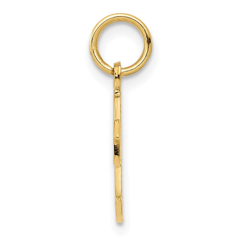 10K Yellow Gold Solid Polished Medium Ghost Charm