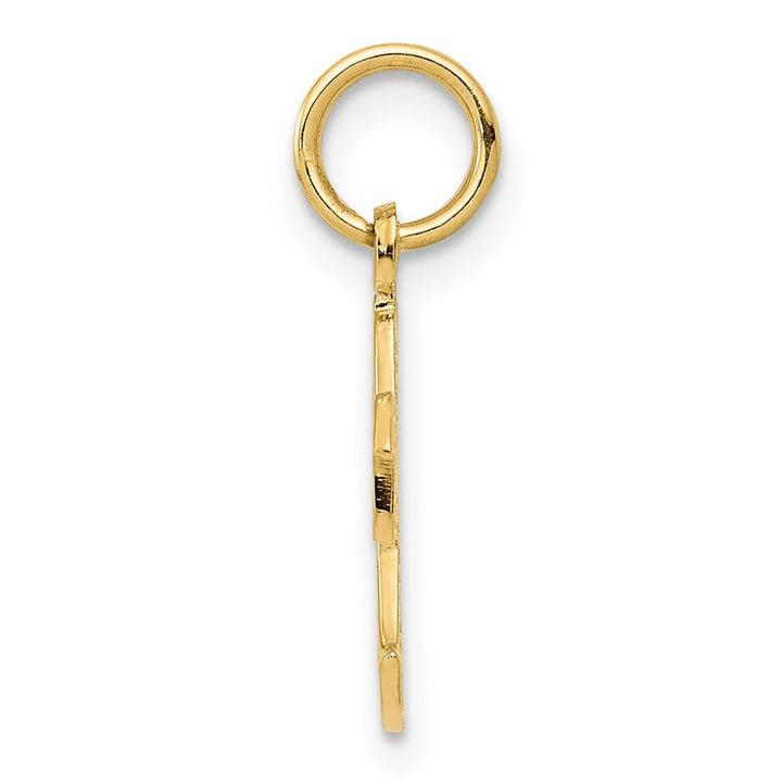 10K Yellow Gold Solid Polished Medium Ghost Charm