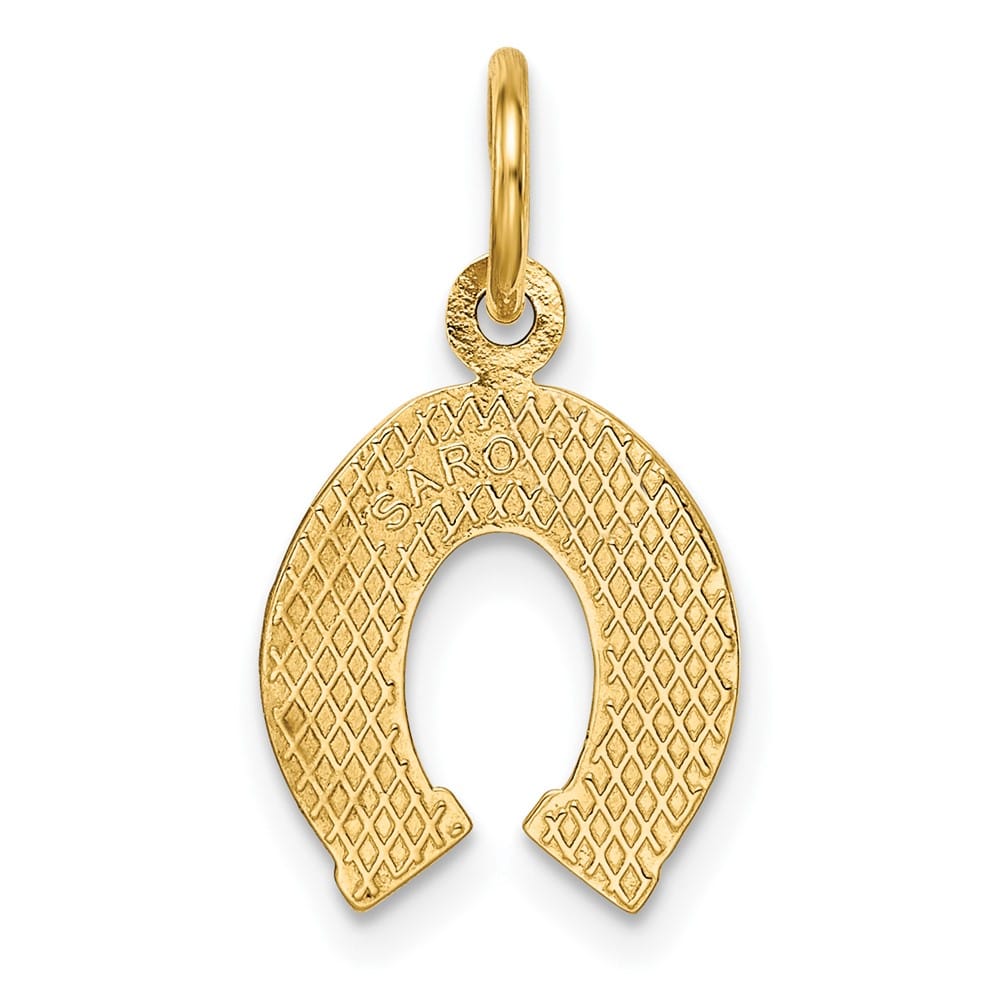 10K Yellow Gold Solid Polished Medium Horseshoe Charm