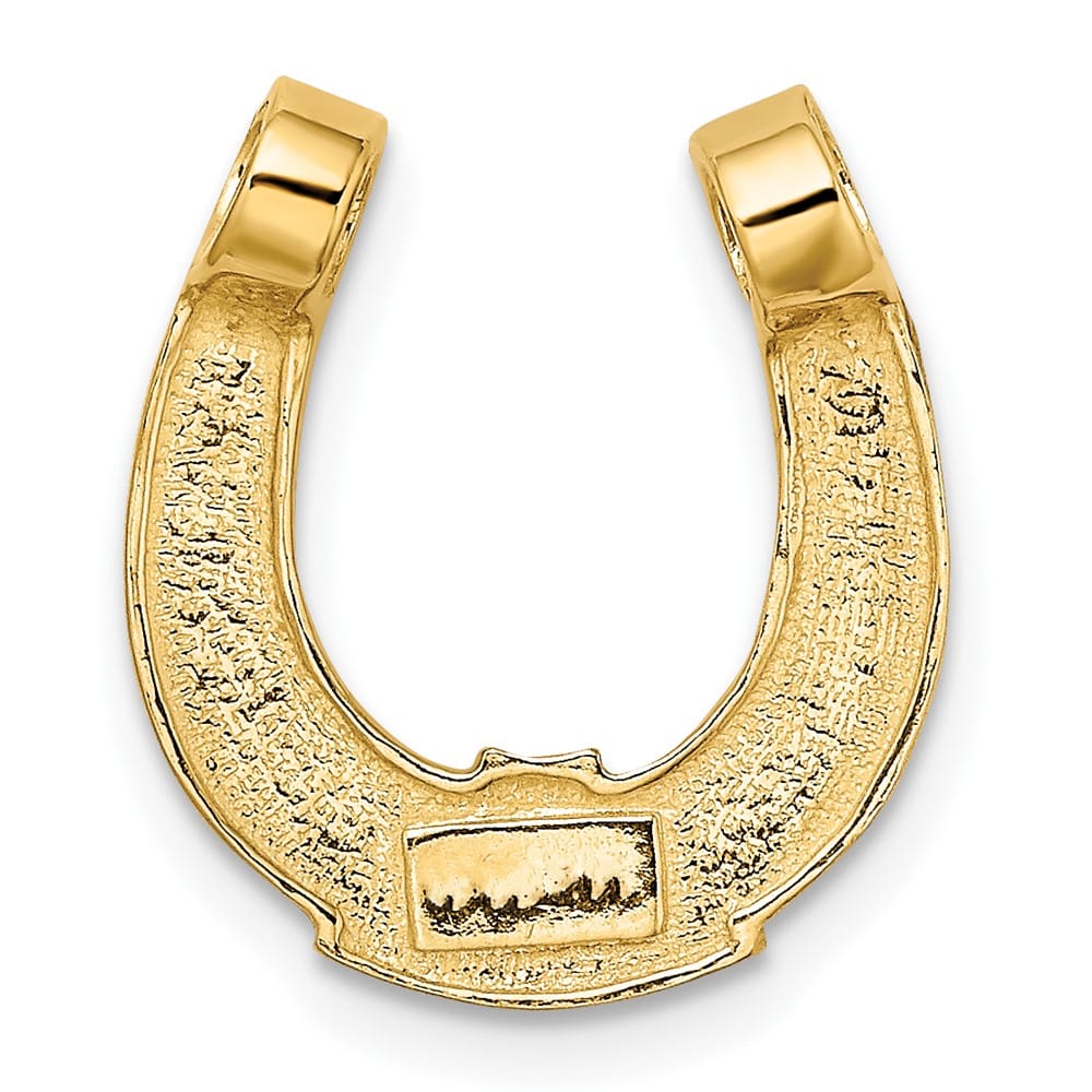10K Yellow Gold Solid Polished Medium Horseshoe Charm
