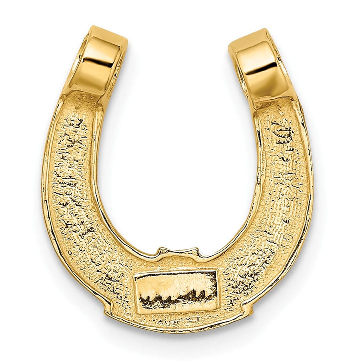 10K Yellow Gold Solid Polished Medium Horseshoe Charm