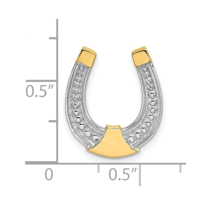 10K Yellow Gold Solid Polished Medium Horseshoe Charm