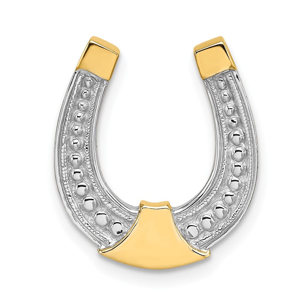 10K Yellow Gold Solid Polished Medium Horseshoe Charm
