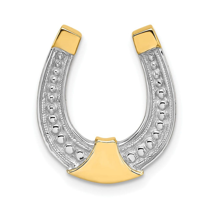 10K Yellow Gold Solid Polished Medium Horseshoe Charm