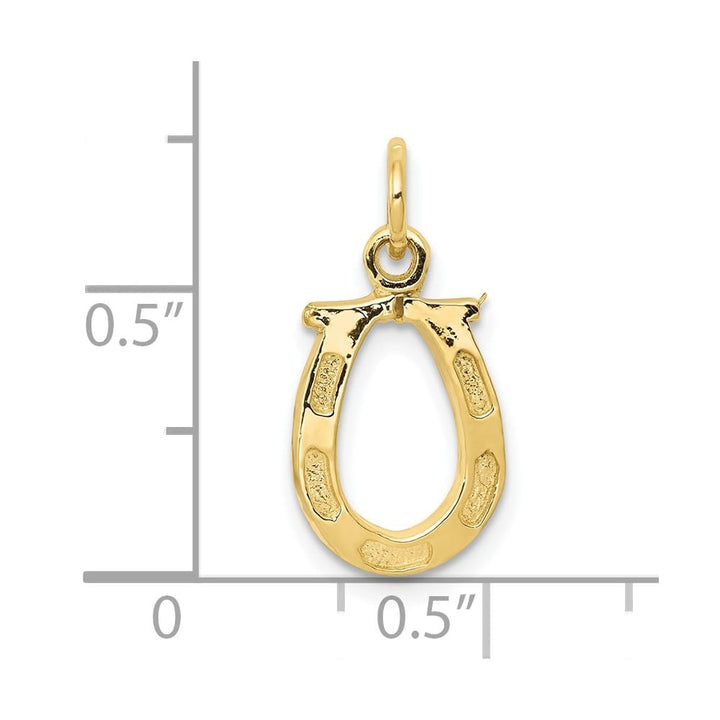 10K Yellow Gold Solid Polished Medium Horseshoe Charm