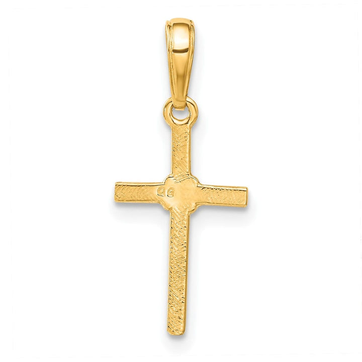 10K Yellow Gold Solid Polished Medium Latin Cross Charm