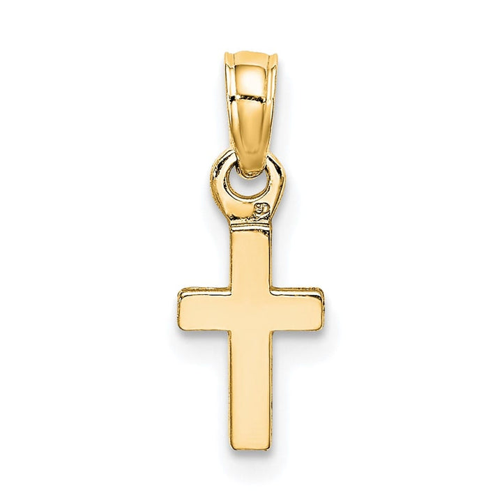 10K Yellow Gold Solid Polished Medium Latin Cross Charm