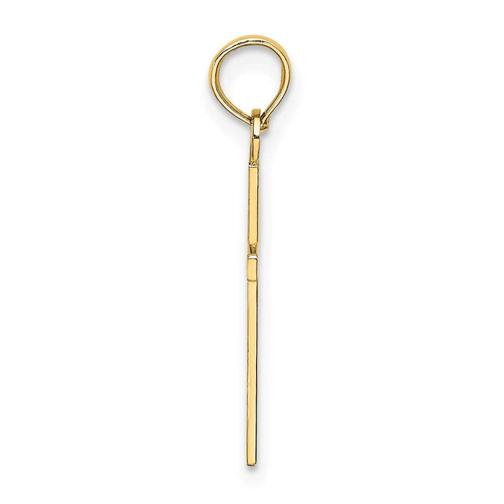 10K Yellow Gold Solid Polished Medium Latin Cross Charm