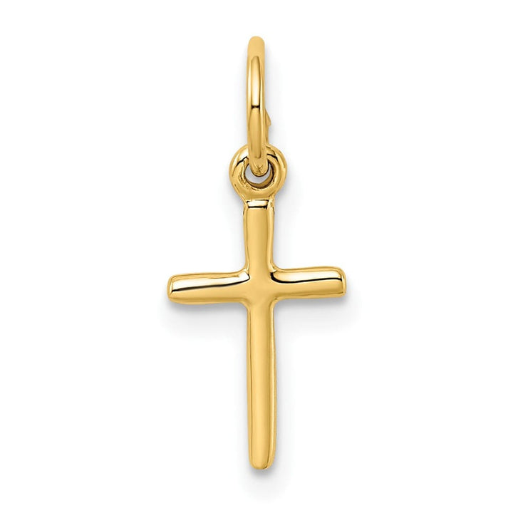 10K Yellow Gold Solid Polished Medium Latin Cross Charm