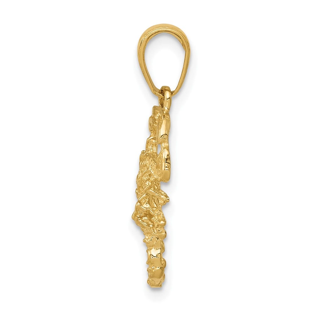10K Yellow Gold Solid Polished Medium Scorpion Charm
