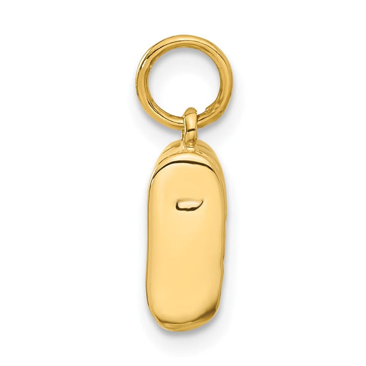 10K Yellow Gold Solid Polished Medium Single Baby Shoe Charm