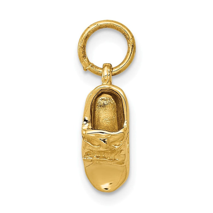 10K Yellow Gold Solid Polished Medium Single Baby Shoe Charm