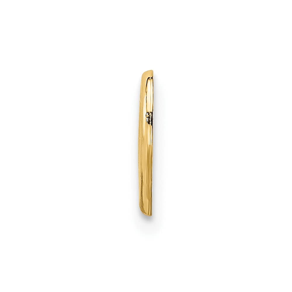 10K Yellow Gold Solid Polished Petite Floating Heart Chain Slide