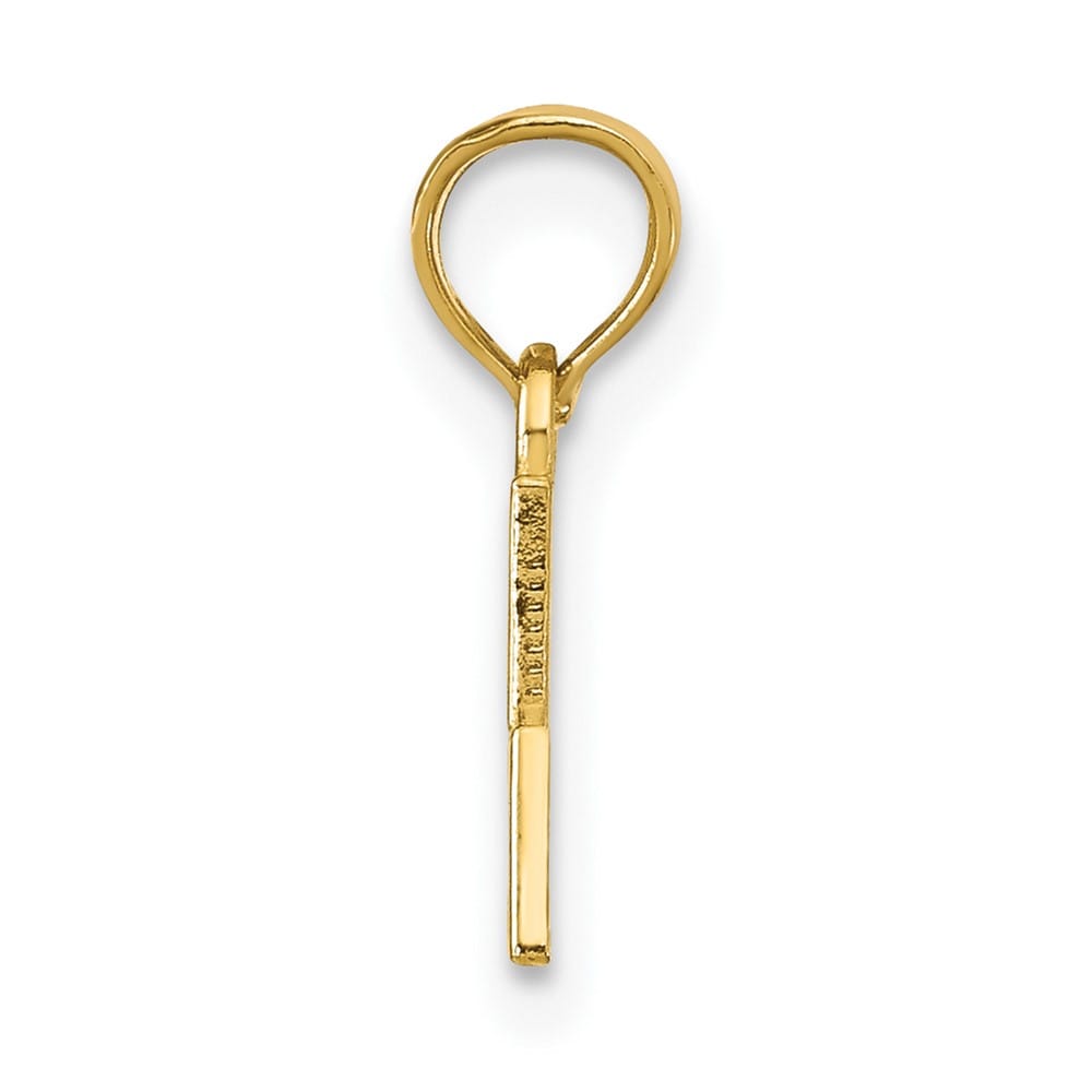 10K Yellow Gold Solid Polished Small #1 MOM Pendant