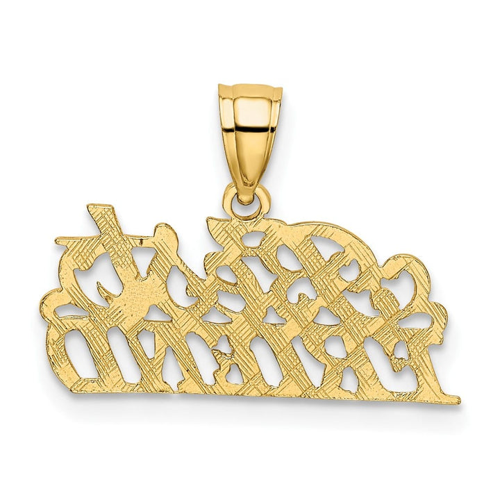 10K Yellow Gold Solid Polished Small Best Friend Pendant