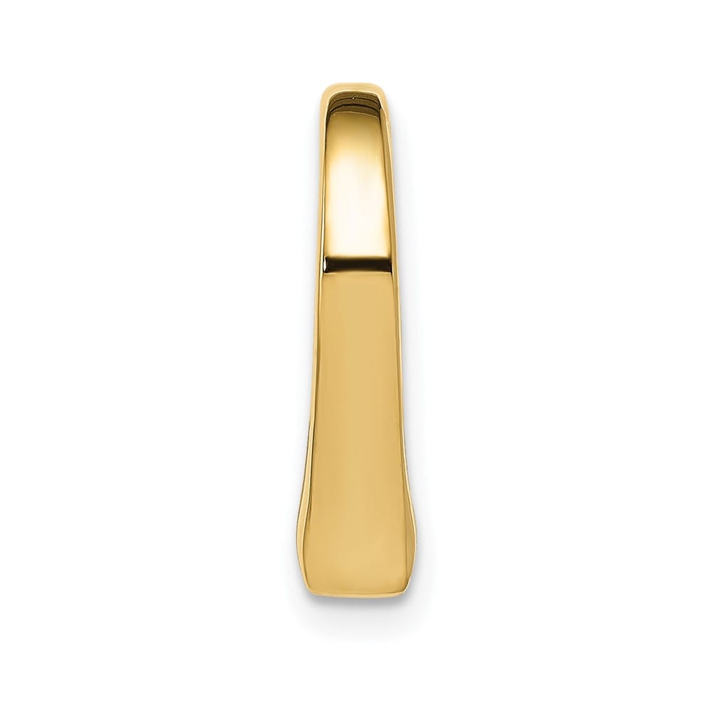 10K Yellow Gold Solid Polished Small Floating Heart Chain Slide