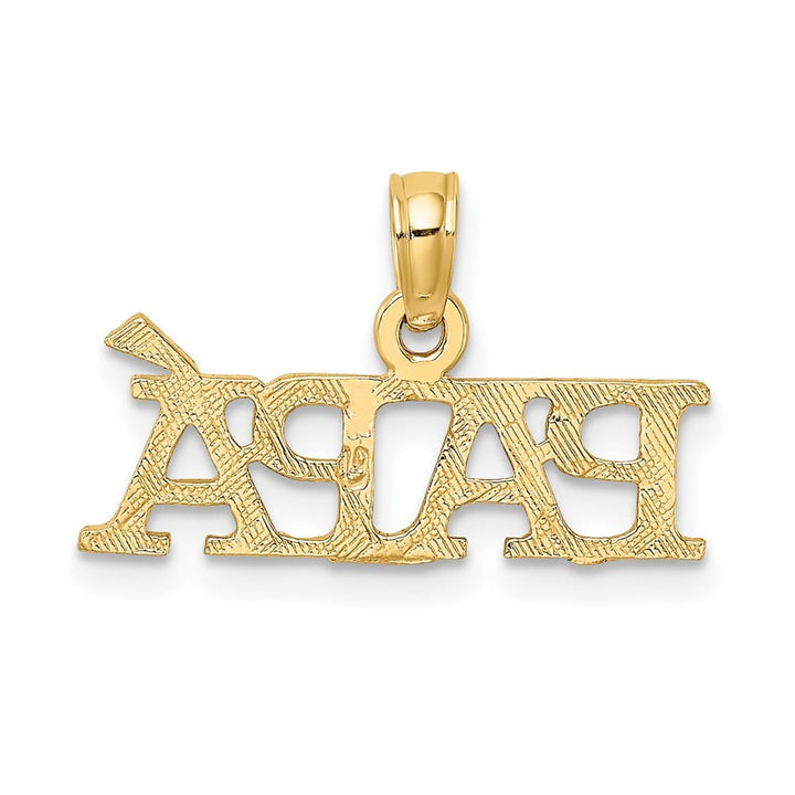 10K Yellow Gold Solid Polished Small Papa Charm