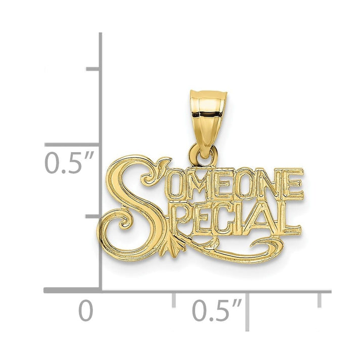 10K Yellow Gold Solid Polished Small Someone Special Charm