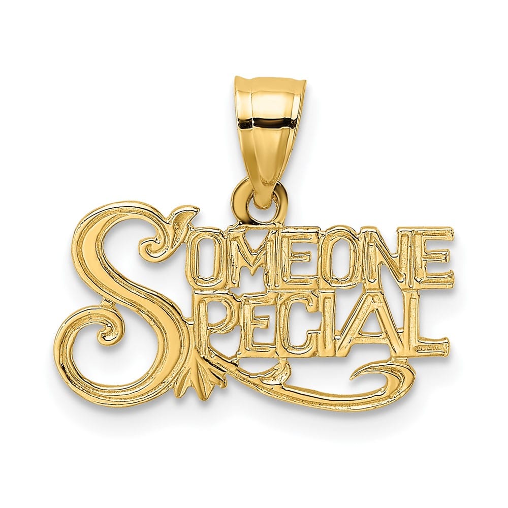 10K Yellow Gold Solid Polished Small Someone Special Charm