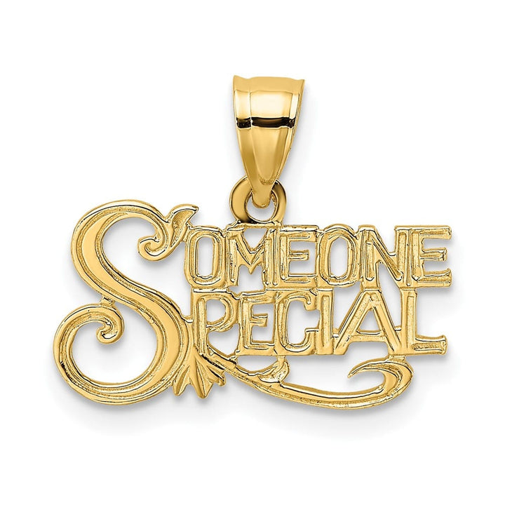 10K Yellow Gold Solid Polished Small Someone Special Charm