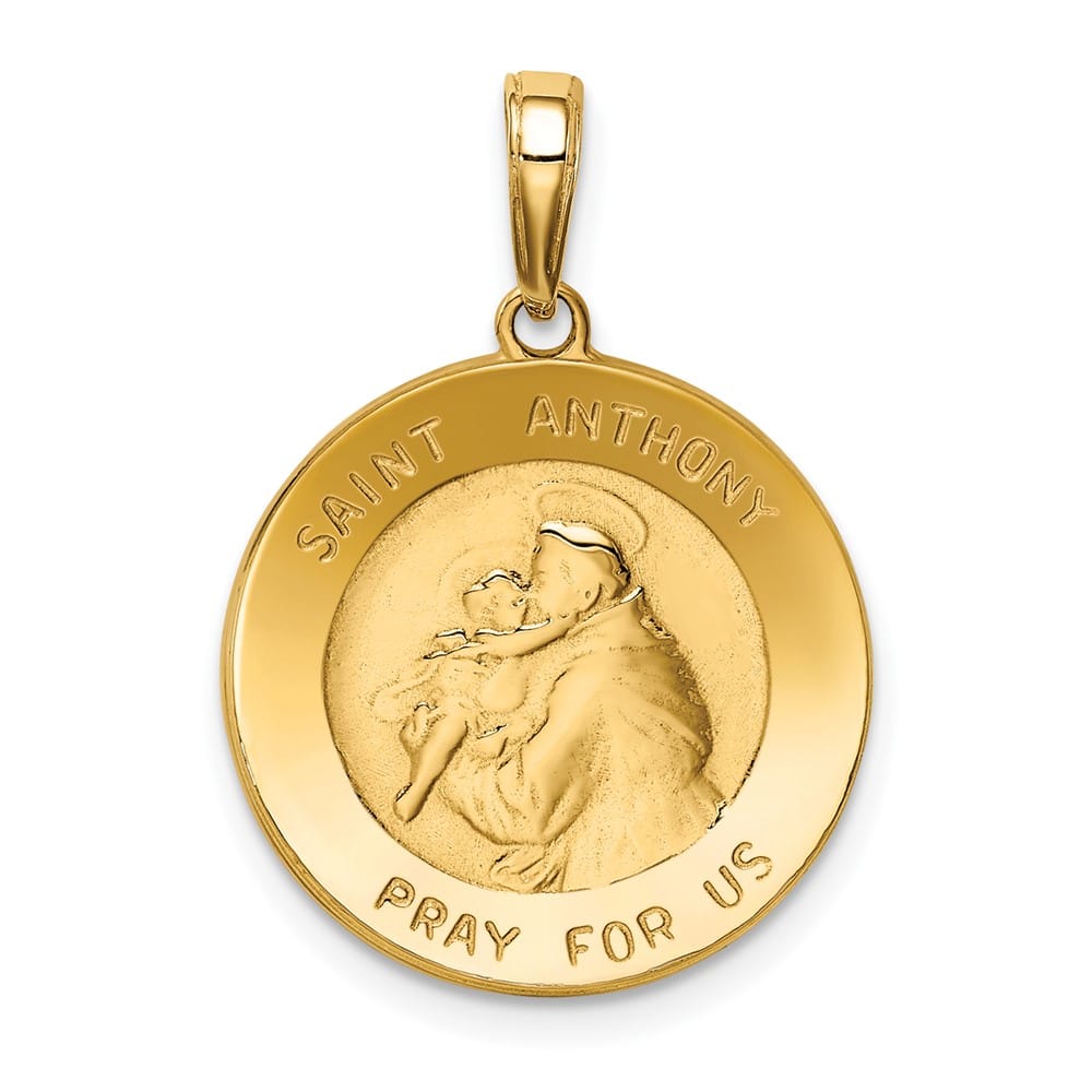 10K Yellow Gold St. Anthony Round Medal