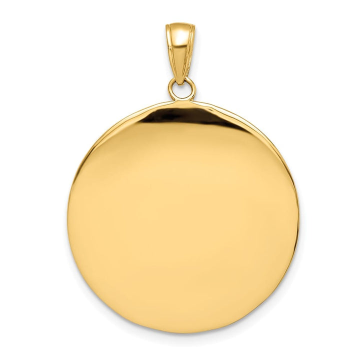 10K Yellow Gold St. Christopher Large Round Medal